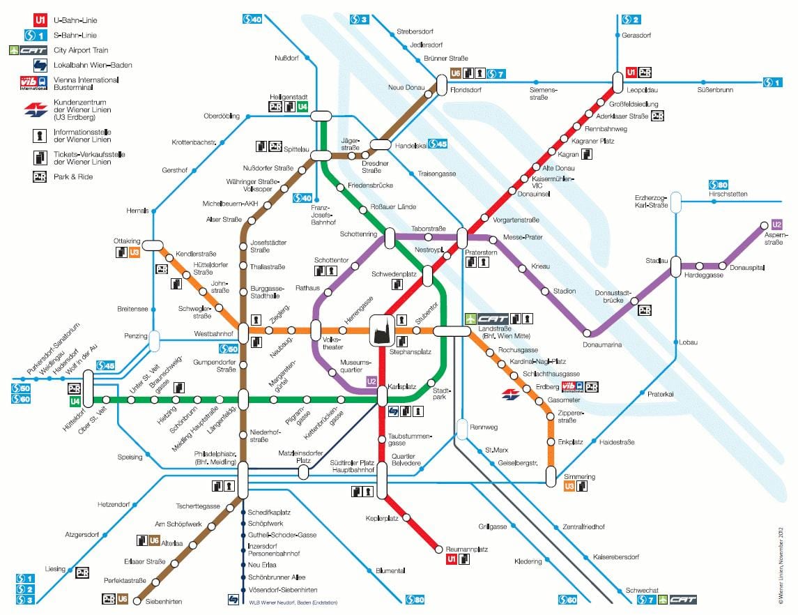 Wien ಎಸ್ ಬಾನ್ ನಕ್ಷೆ